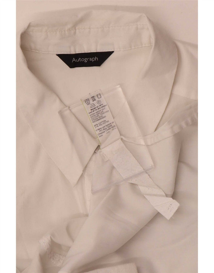 Marks & Spencer Chemise autographe pour femme UK 12 Coton blanc moyen