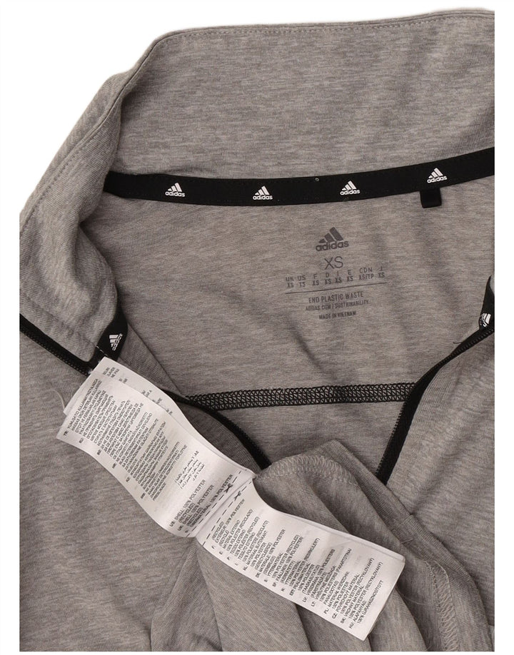 Adidas Hommes Aeroready Zip Neck Pull Survêtement Top XS Gris Polyester