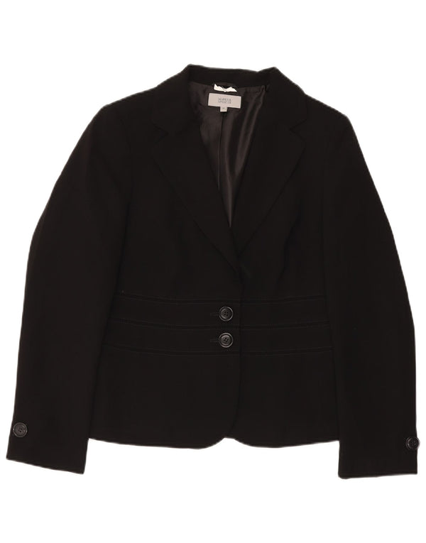 Marks & Spencer Veste blazer à 2 boutons pour femme UK 14 Noir moyen Polyester