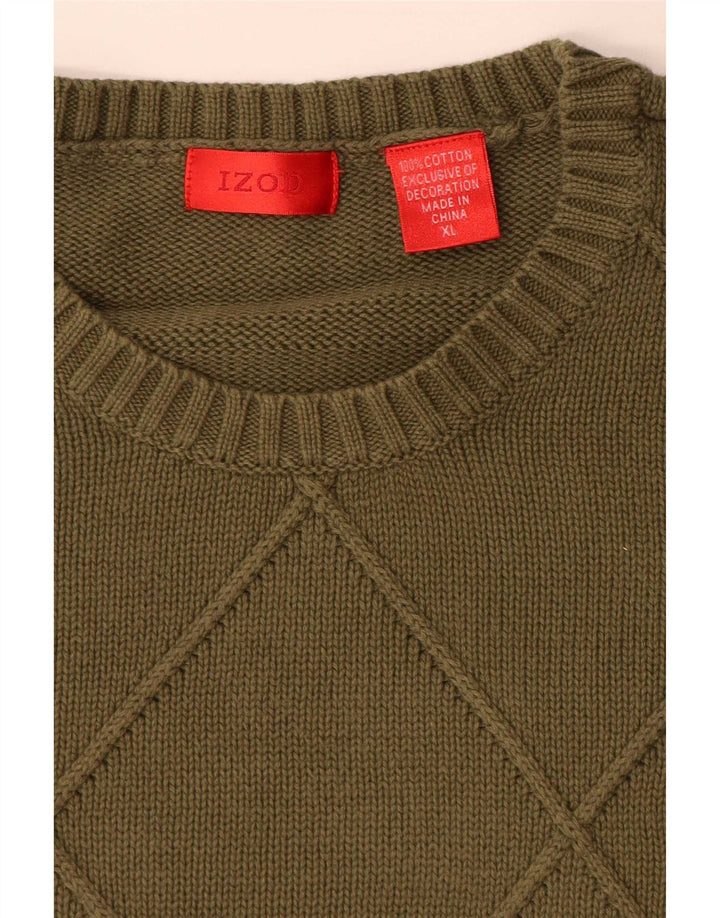 Izod Pull col rond homme XL coton kaki