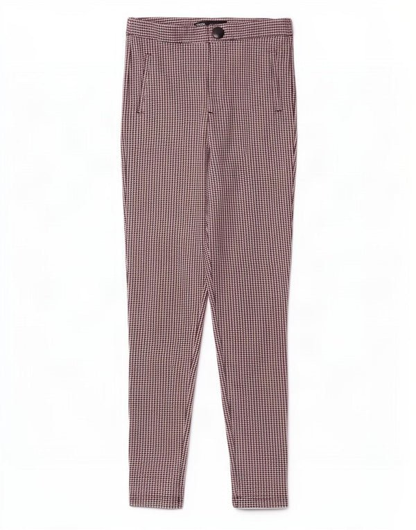 Zara Pantalon décontracté skinny pour femme Petit W26 L27 Pied-de-poule multicolore