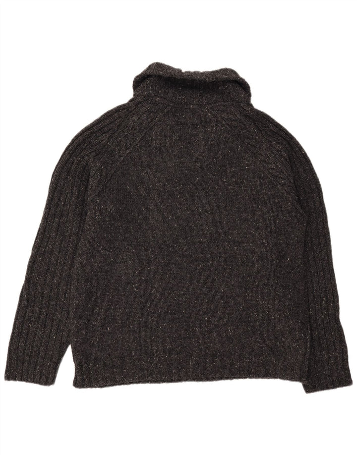 Fat Face Pull col châle pour homme XL en laine mouchetée gris
