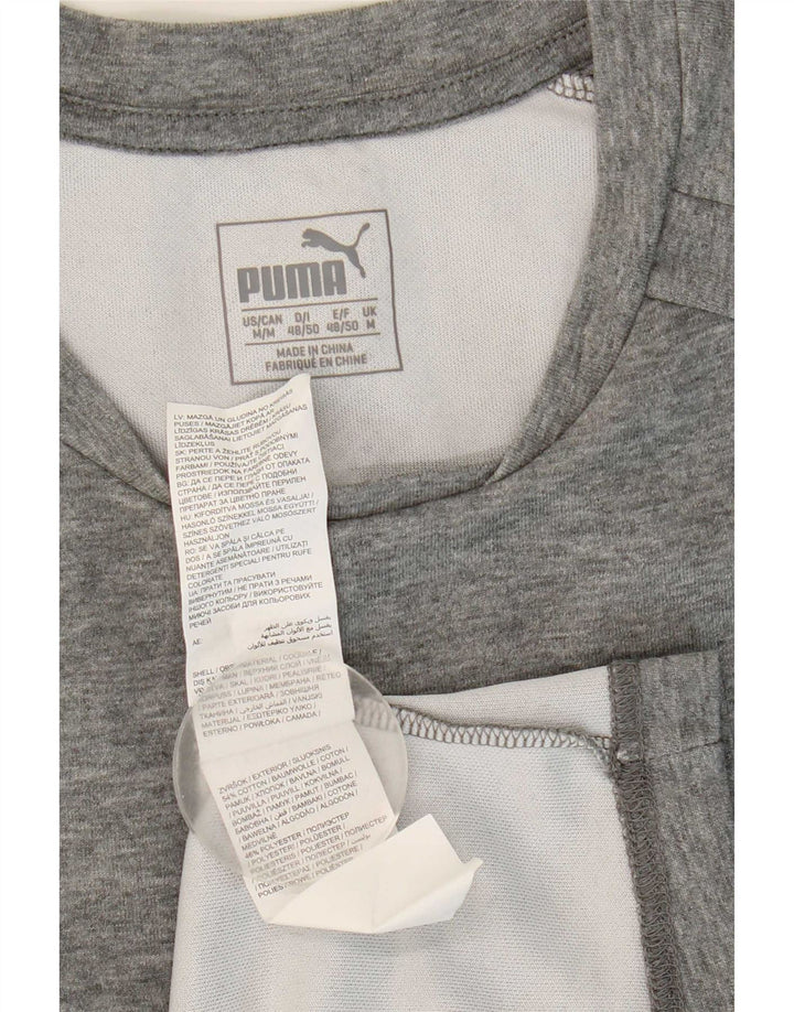Puma T-Shirt Homme Gris Moyen Moucheté Coton