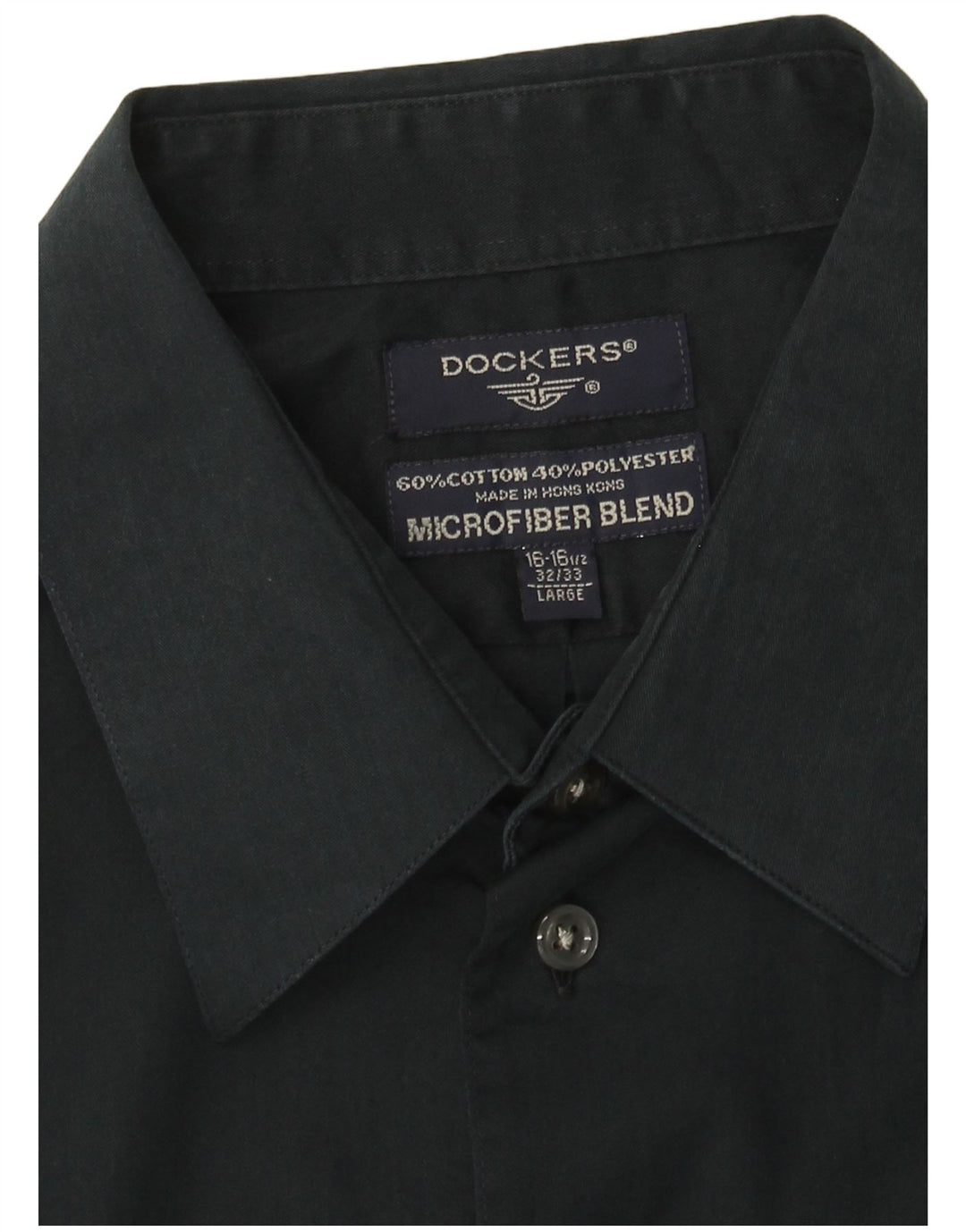 DOCKERS Chemise Homme Taille 16 1/2 Grand Coton Vert