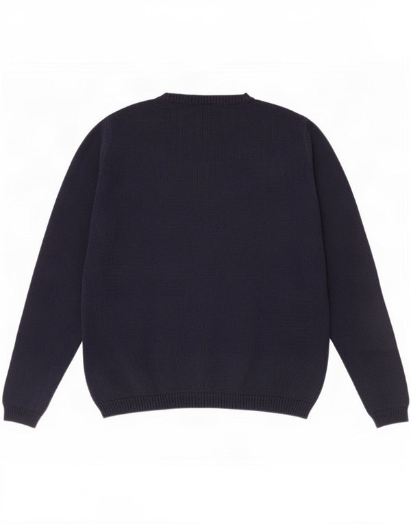 Marks & Spencer Womens Boat Neck Jumper Sweater UK 16 Large Navy Blue