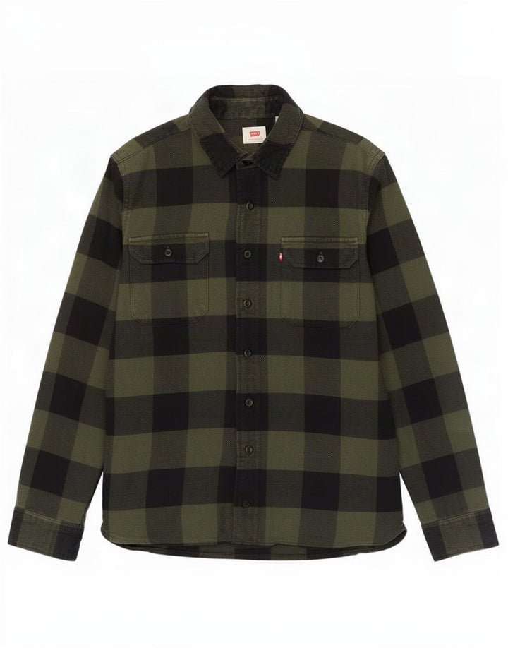 Levi's Chemise Flanelle Homme Petit Carreau Vert Coton