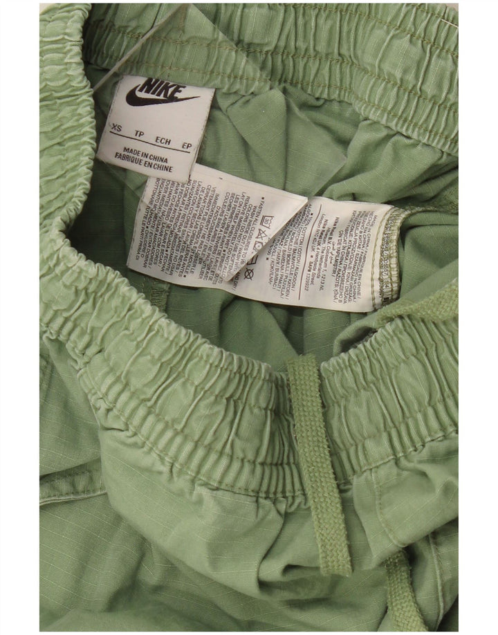 NIKE Short de sport pour femme UK 6 XS Vert Coton
