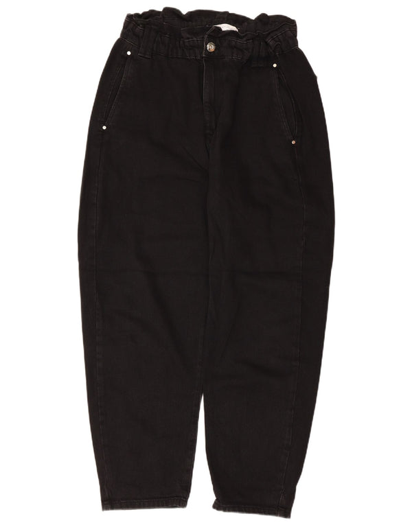 Zara Jean court taille haute pour femme EU 38 Small W28 L25 Coton noir