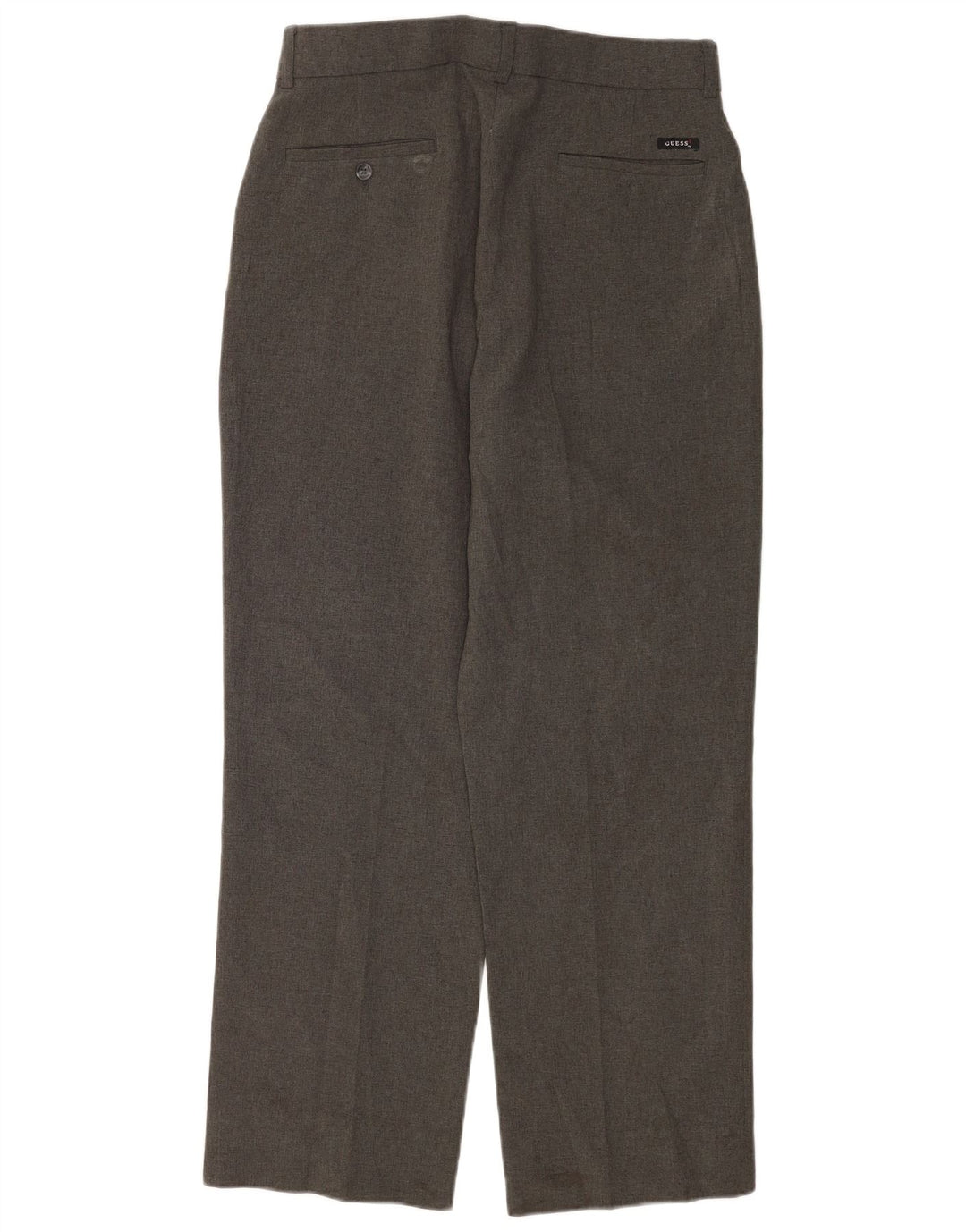 Guess Pantalon de Costume Droit Homme W32 L30 Gris Polyester