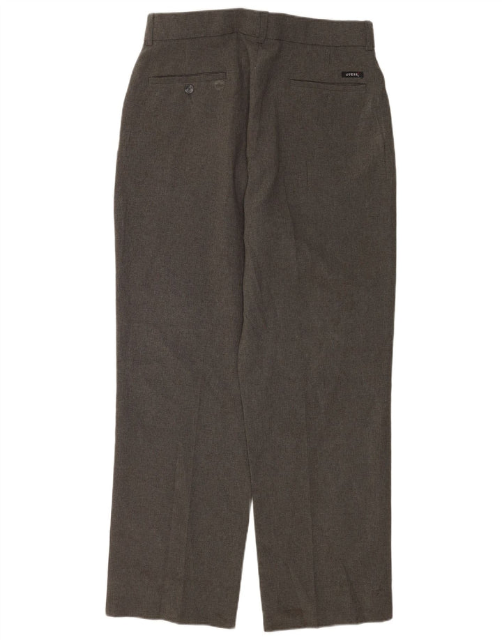 Guess Pantalon de Costume Droit Homme W32 L30 Gris Polyester