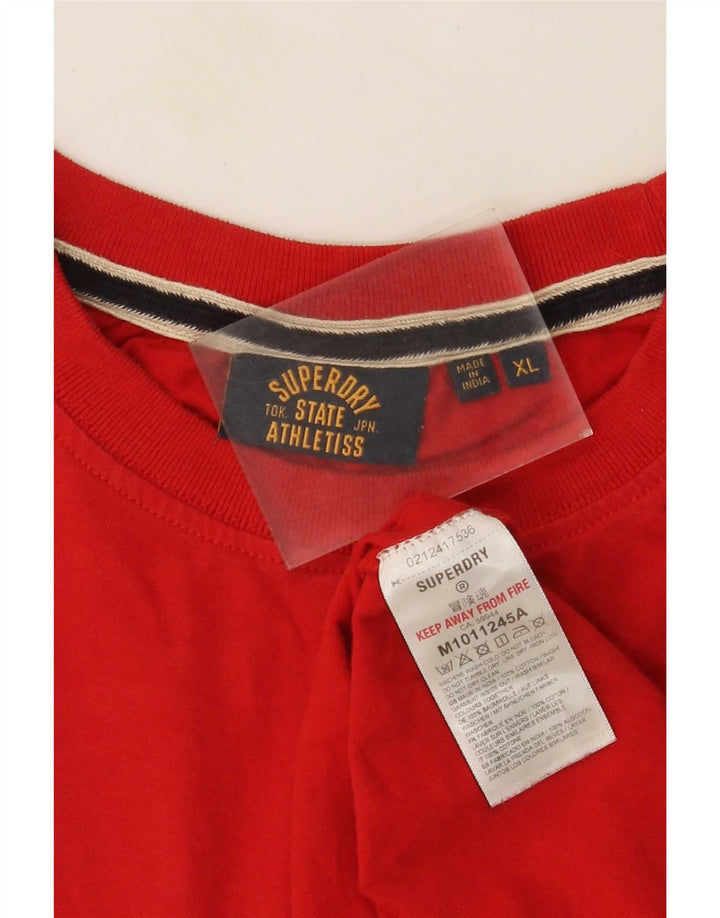 Superdry T-Shirt Homme Top XL Rouge Coton
