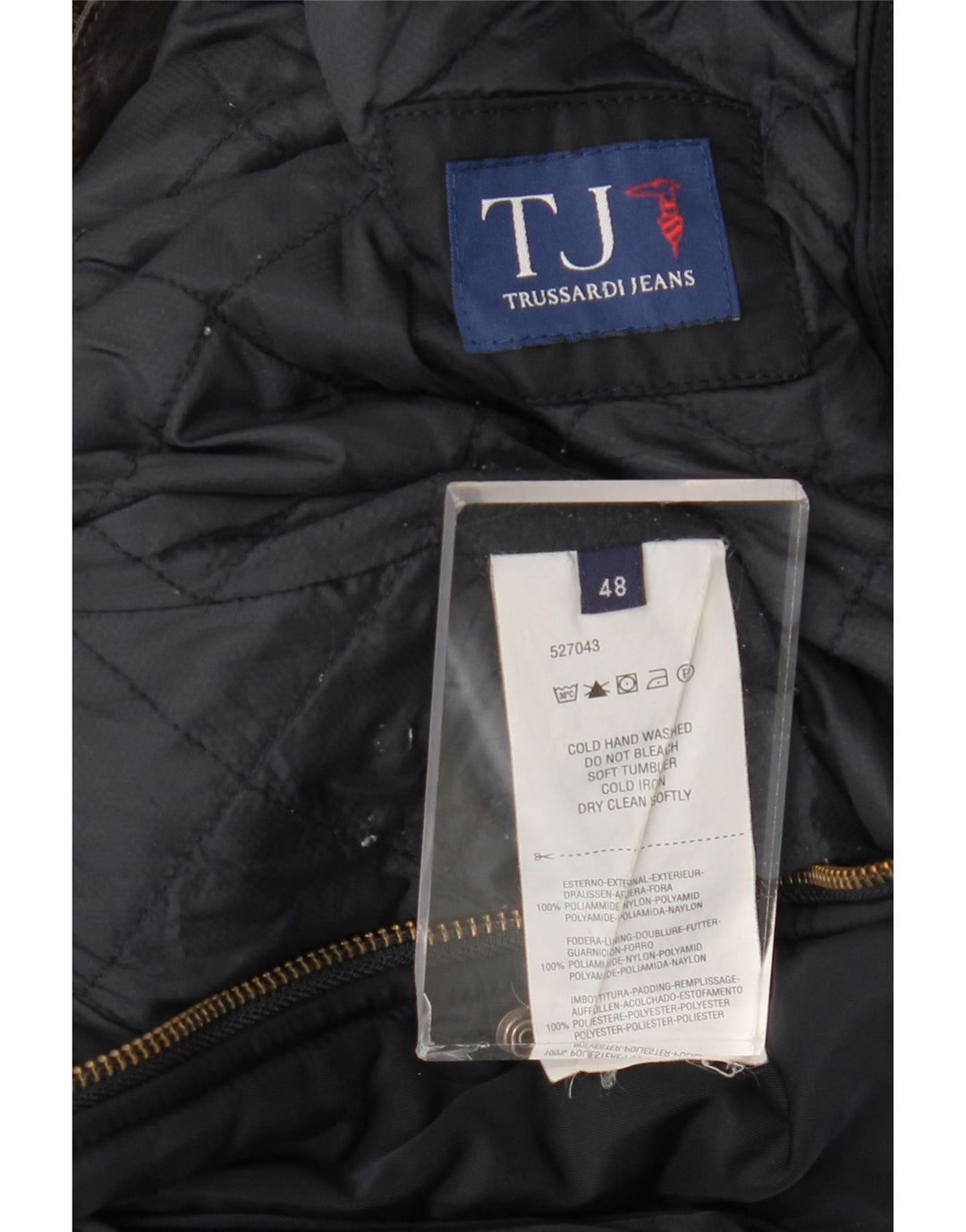 Trussardi Jeans Veste Utility À Capuche IT 48 Bleu Marine Moyen Polyamide Homme