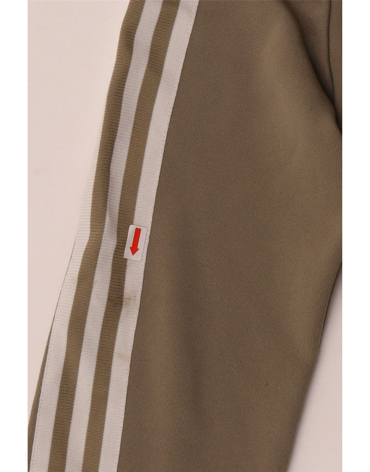 Adidas Pull à capuche zippé pour femme UK 12 Kaki moyen Polyester