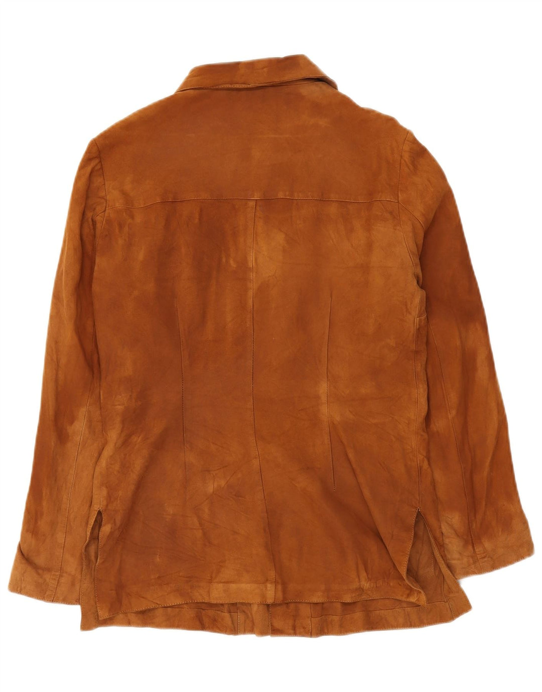 Veste en daim femme vintage UK 12 Cuir marron moyen Classique