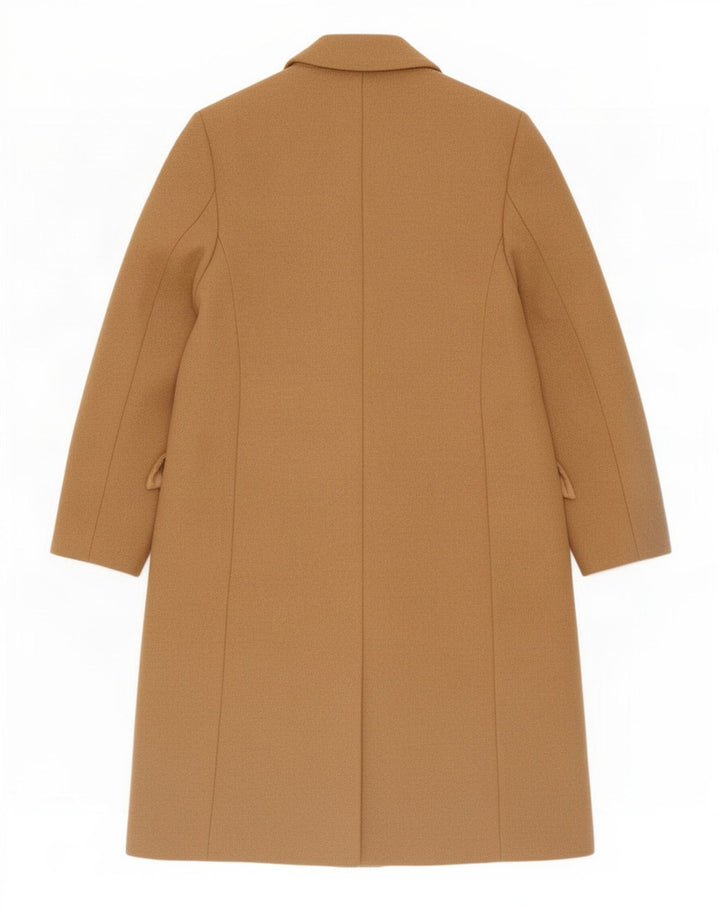 Zara Manteau surdimensionné à double boutonnage pour femme UK 6 XS Laine beige