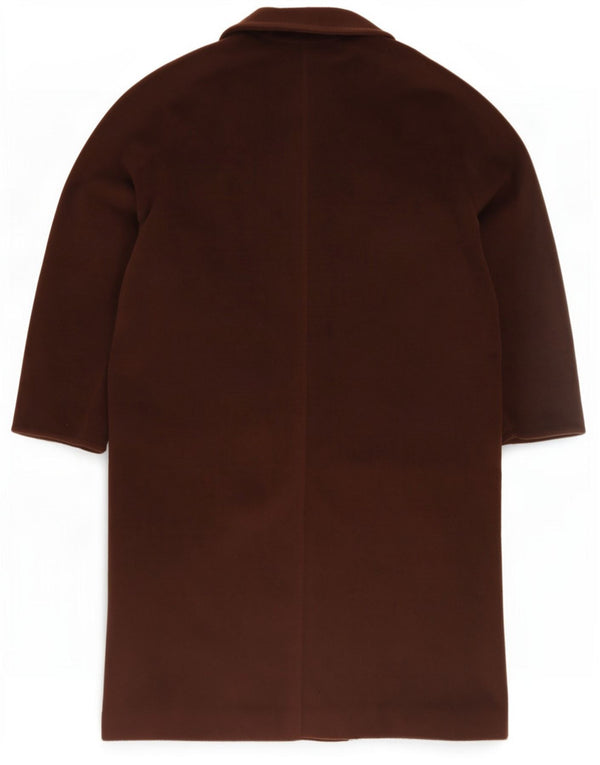 Max Mara Manteau surdimensionné à double boutonnage pour femme UK 14 Large Marron