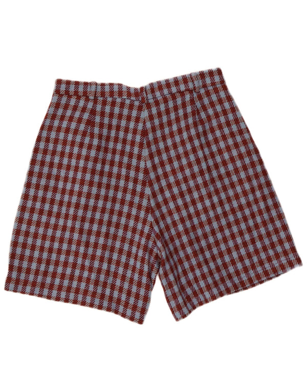 vintage Womens Casual Shorts IT 42 Medium W28 Bourgogne Pied-de-poule