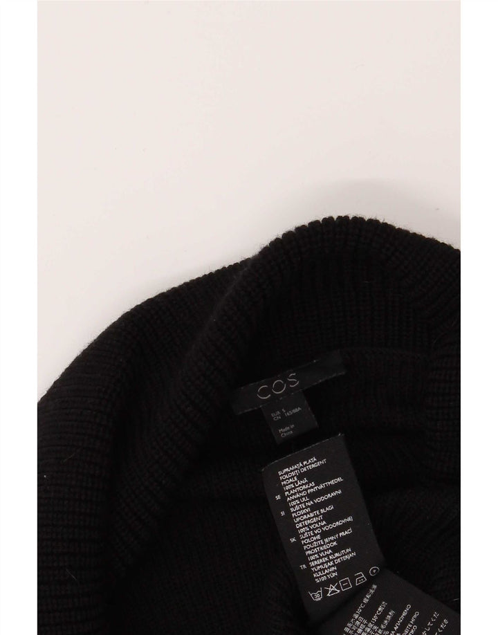 Cos Pull court surdimensionné à col roulé pour femme UK 10 Petit Noir