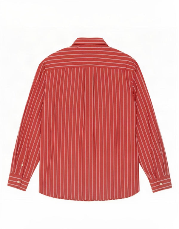 Tommy Hilfiger Chemise homme en coton à fines rayures rouge moyen