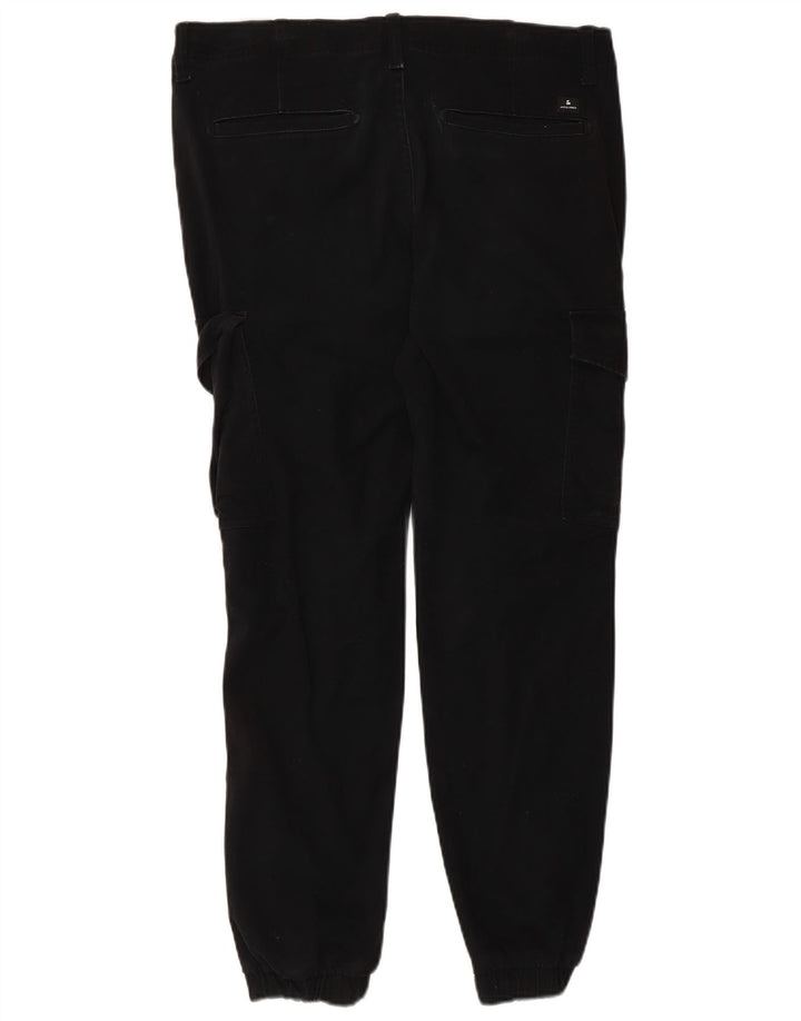 JACK & JONES Pantalon Cargo Joggers Homme W32 L28 Coton Noir