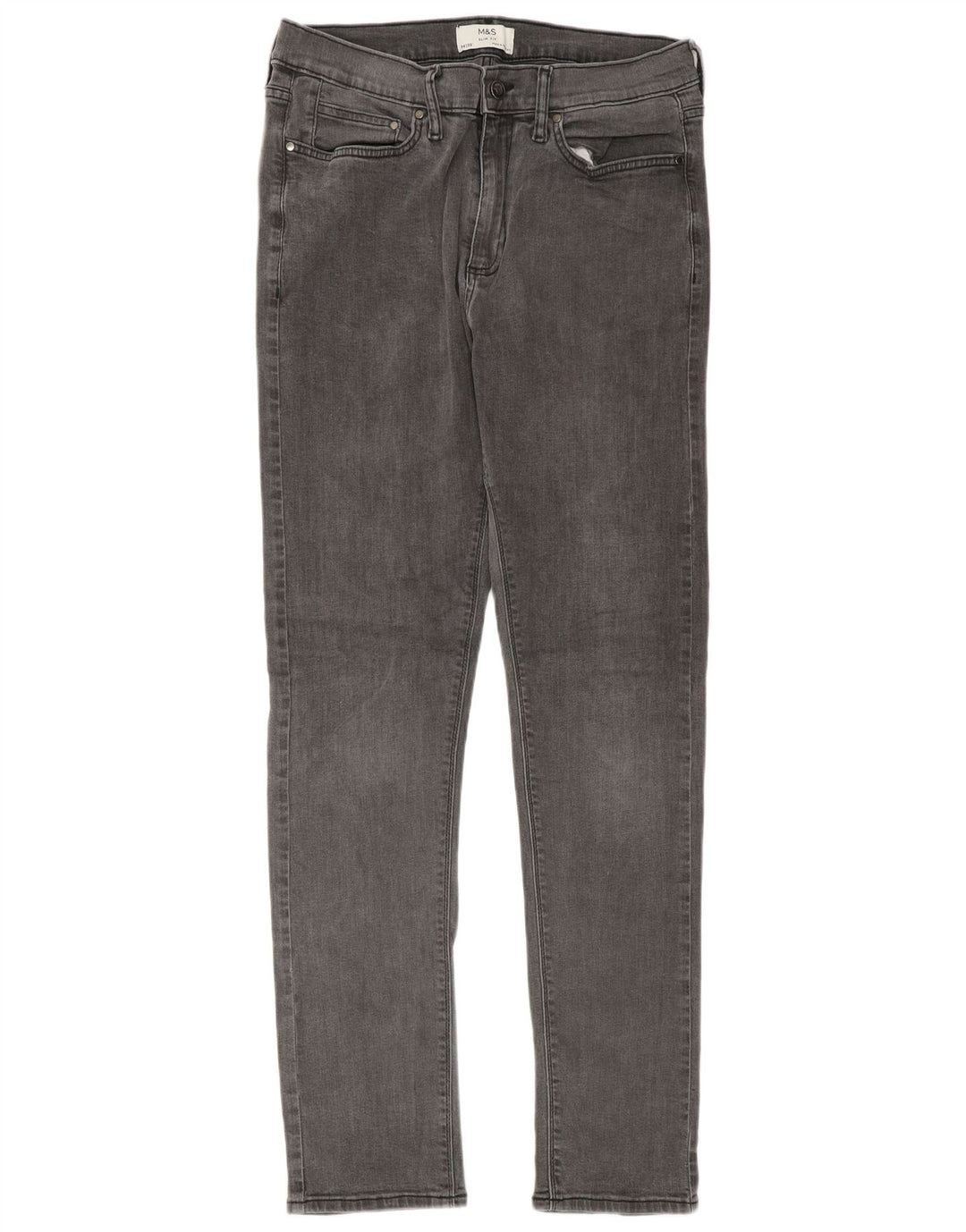Marks & Spencer Jean Slim Homme W34 L33 Gris Coton