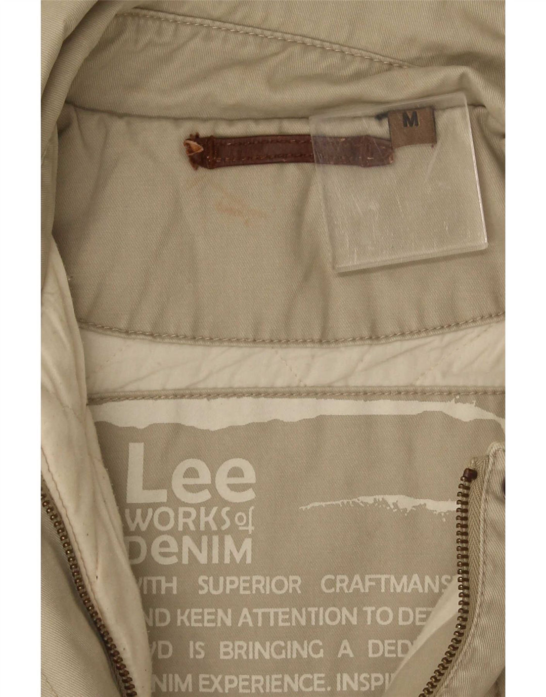 Lee Veste utilitaire pour femme UK 14 Coton beige moyen