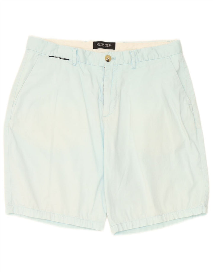 Scotch & Soda Short Chino Homme W31 Bleu Moyen Coton