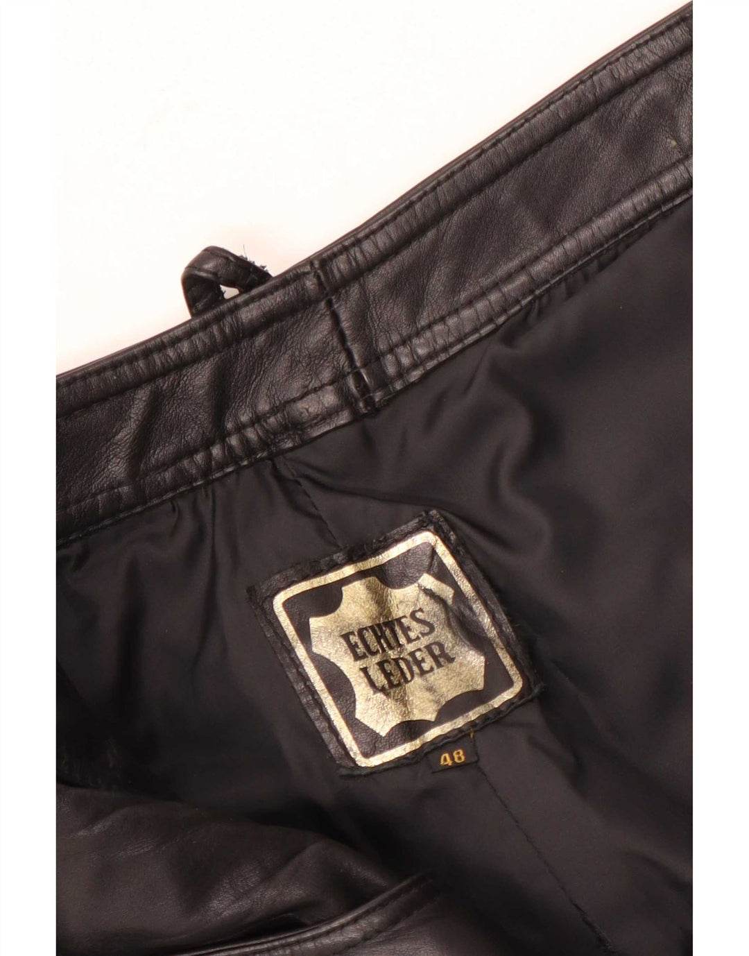 Pantalon en cuir Bootcut femme vintage W28 L30 Cuir noir