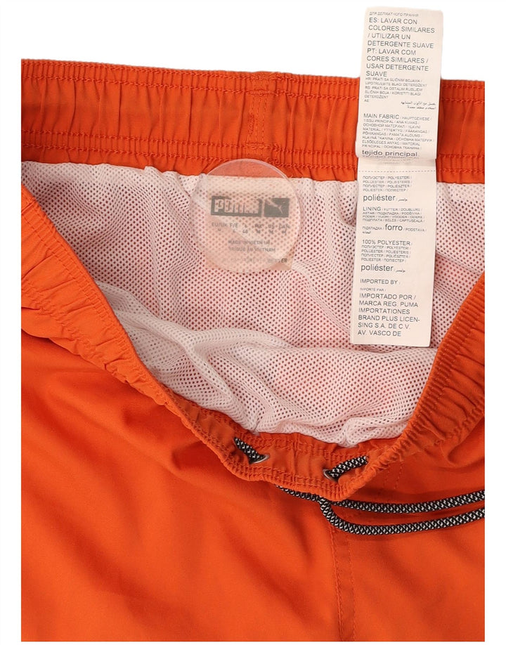 PUMA Short de Bain Homme Orange Moyen Polyester