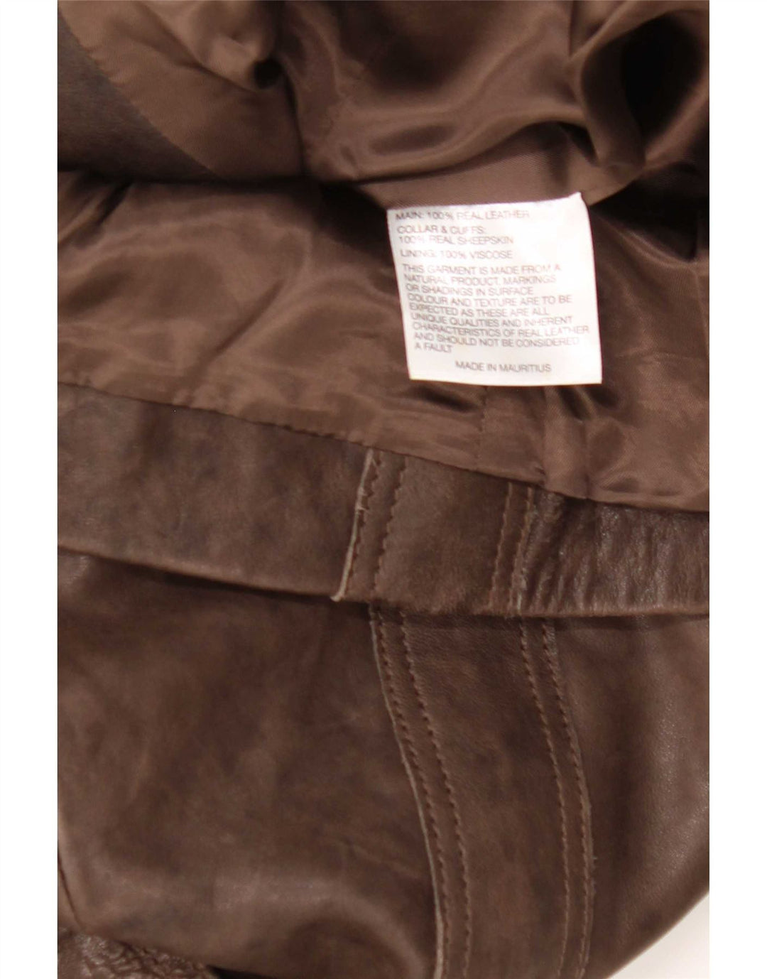 Karen Millen Veste en cuir pour femme UK 12 Marron moyen