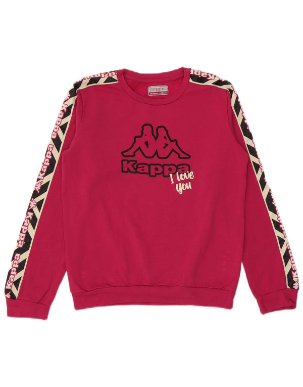 Kappa Sweat-shirt Graphique Fille 15-16 Ans Rose Colorblock Coton