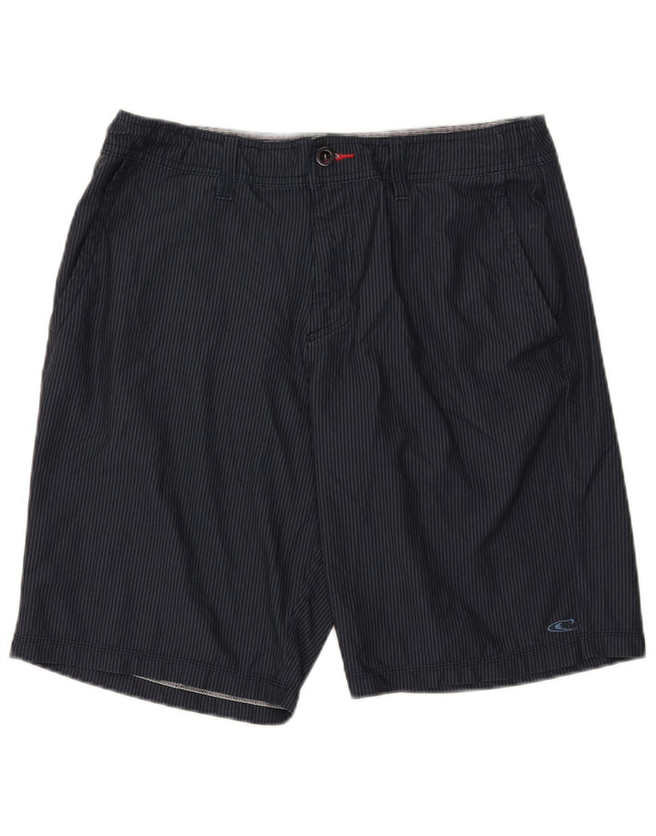O'Neill Short Chino Homme W34 Large Bleu Marine à Fines Rayures Polyester