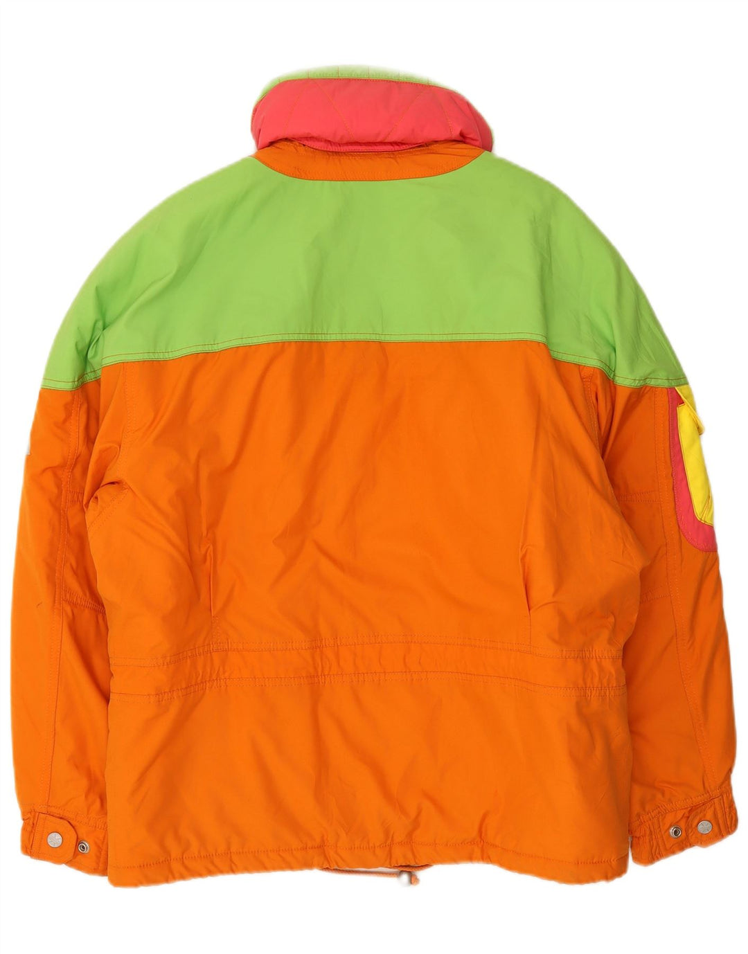 Ellesse Veste de ski surdimensionnée à capuche pour femme IT 42 Orange moyen Colourblock