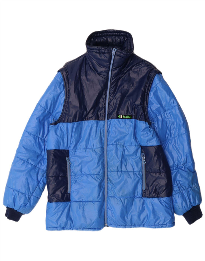 Belfe Veste matelassée pour homme IT 56 3XL Bleu Colourblock