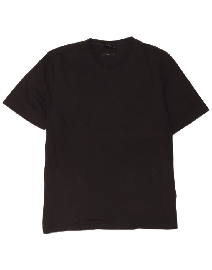 Ted Baker T-shirt régulier pour hommes, taille 4, grand, en coton noir