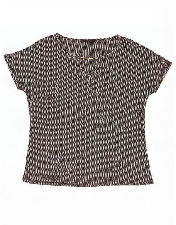 Marks & Spencer Chemisier pour femme UK 44 Large Viscose à pois noirs