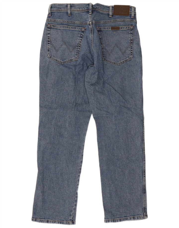Wrangler Jean droit coupe droite W34 L30 pour homme en coton bleu