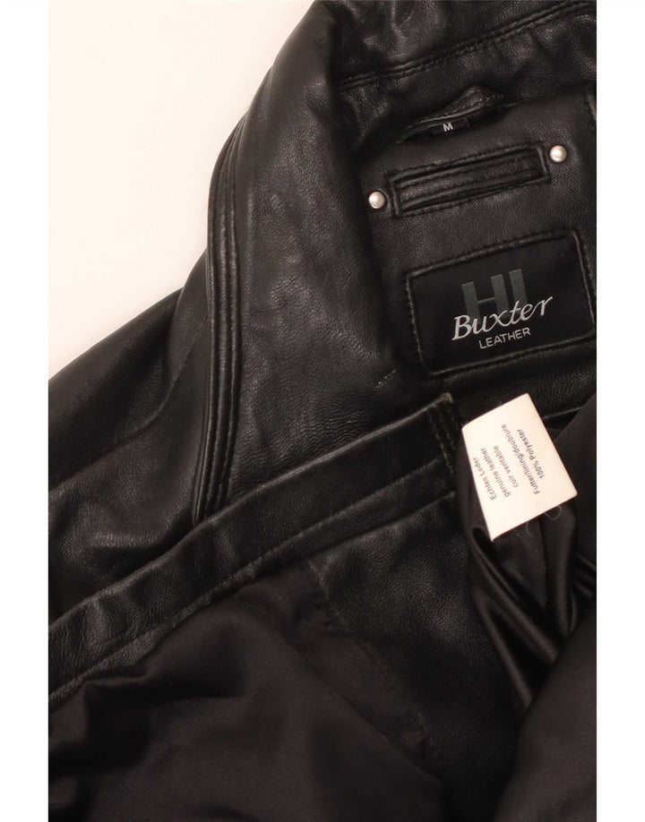 HI-Buxter Veste en cuir pour homme UK 38 Medium Noir