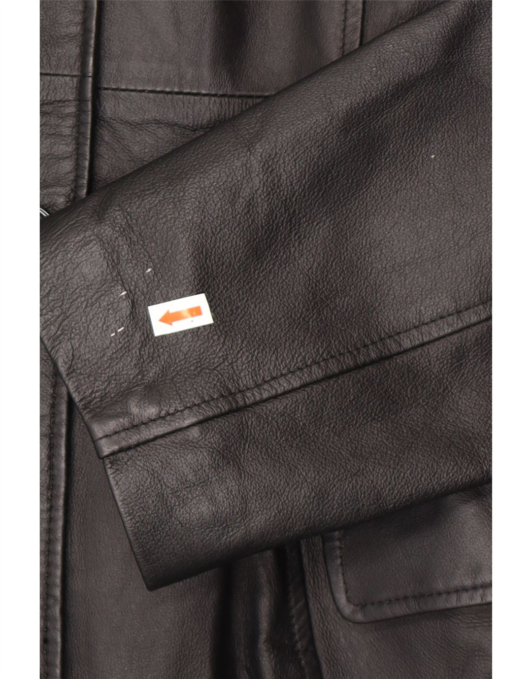 CAPELLE Manteau en cuir pour femme UK 12 Cuir noir moyen