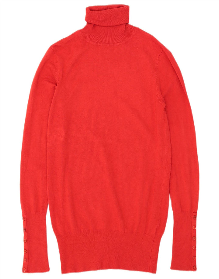 Zara Pull col roulé pour femme UK 10 Petite rayonne rouge