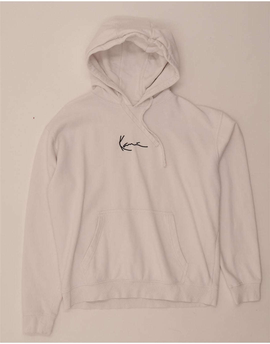 KARL KANI Pull à capuche graphique coupe ample pour homme Petit coton blanc