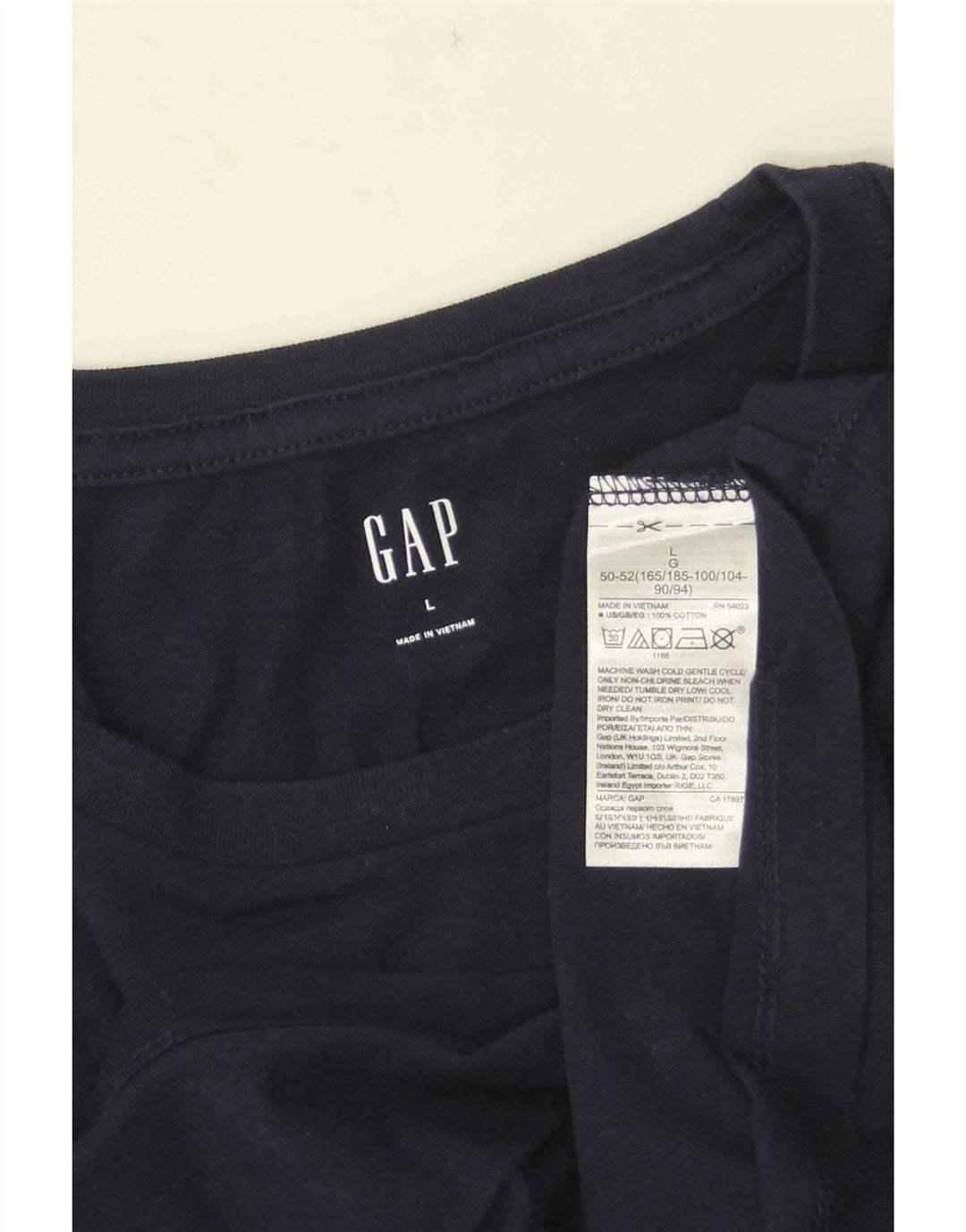 Gap T-Shirt Graphique Homme Haut Large Bleu Marine Coton