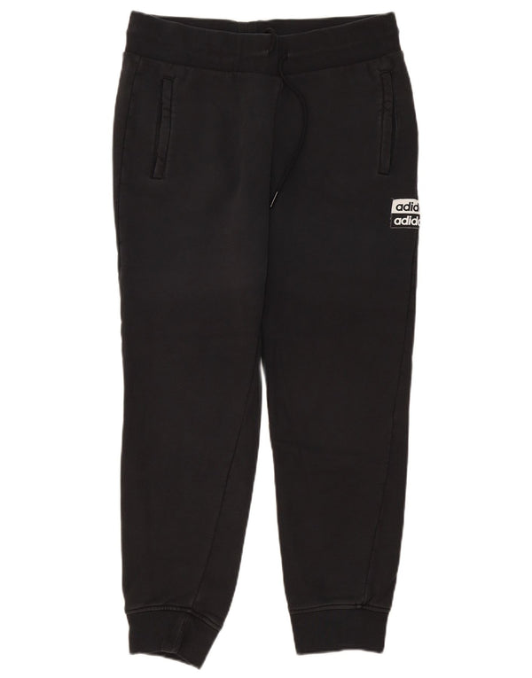 Adidas Pantalon de survêtement graphique pour femme Joggers UK 16 Large Noir Coton