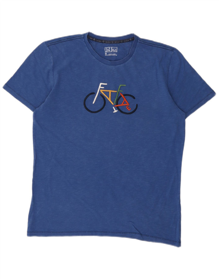 Fat Face T-Shirt Graphique Homme Bleu Moyen Coton