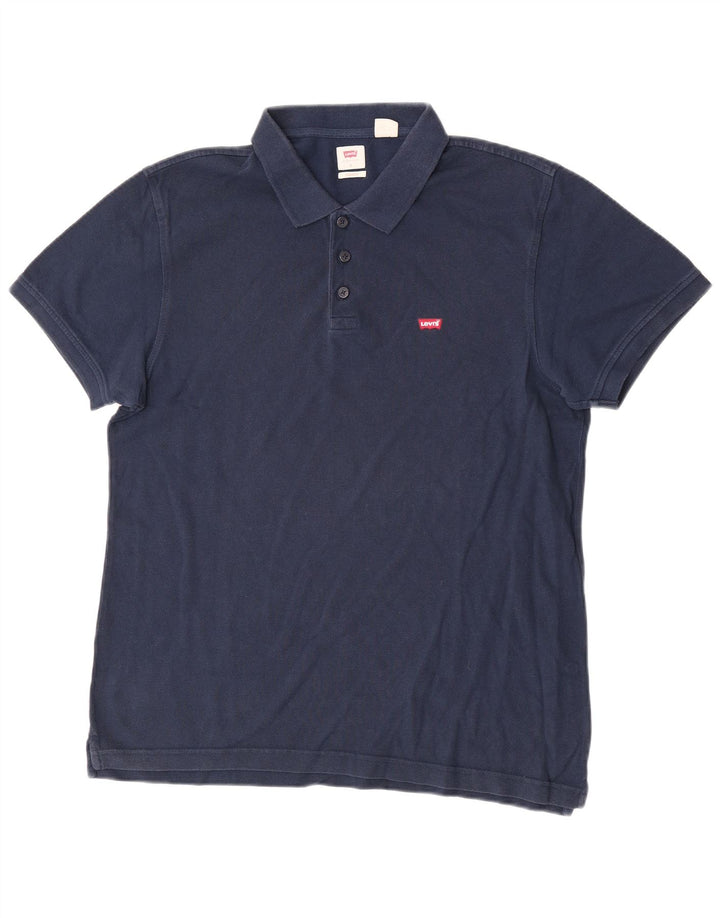 Levi's Polo Standard Homme Bleu Marine Large Coton
