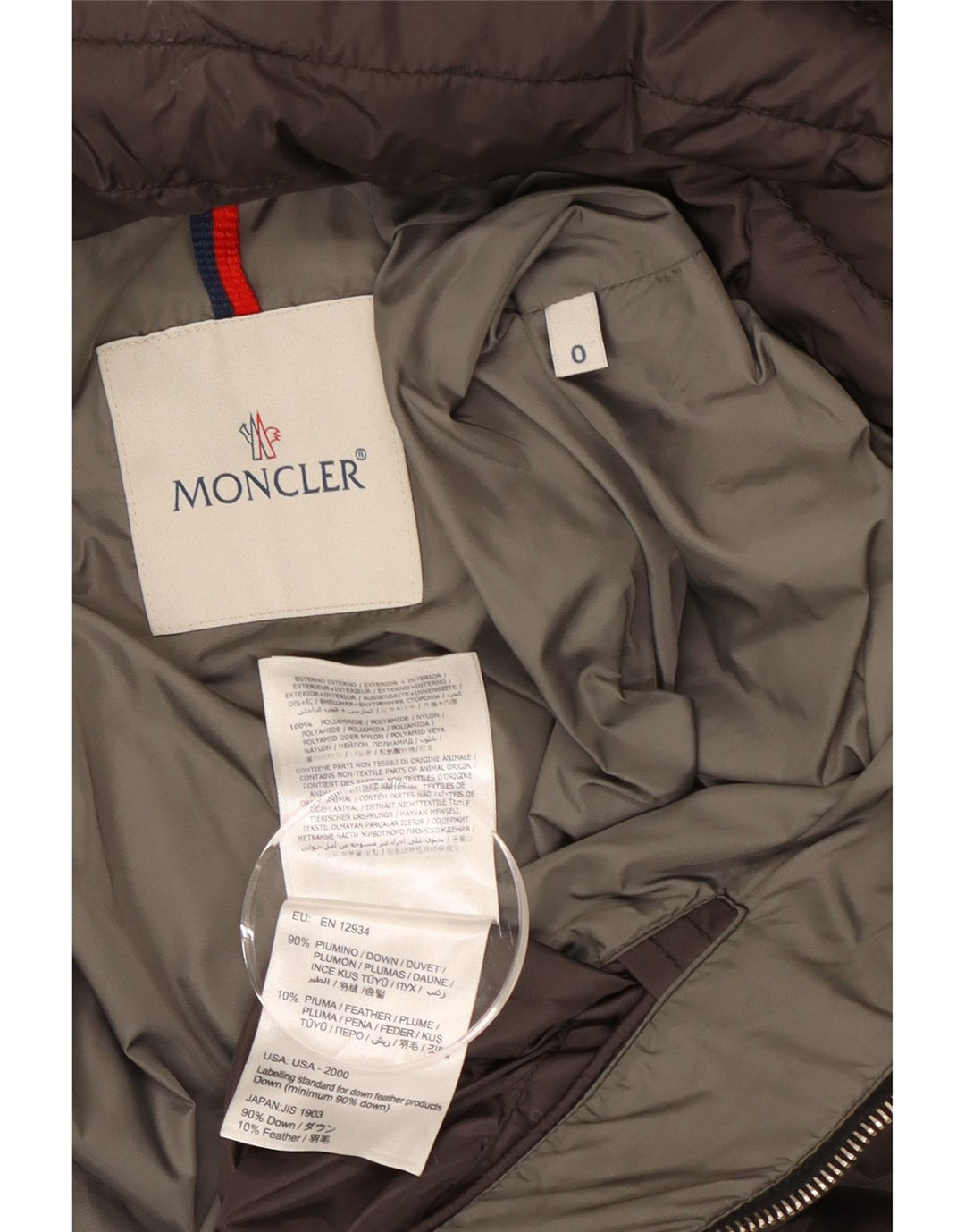 Moncler Veste matelassée à capuche pour femme Taille 0 XS Gris Polyamide
