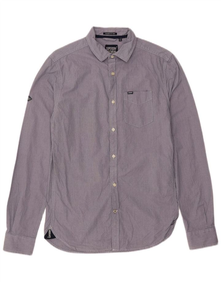 SUPERDRY Chemise Ajustée Small Violet Rayé Coton Homme