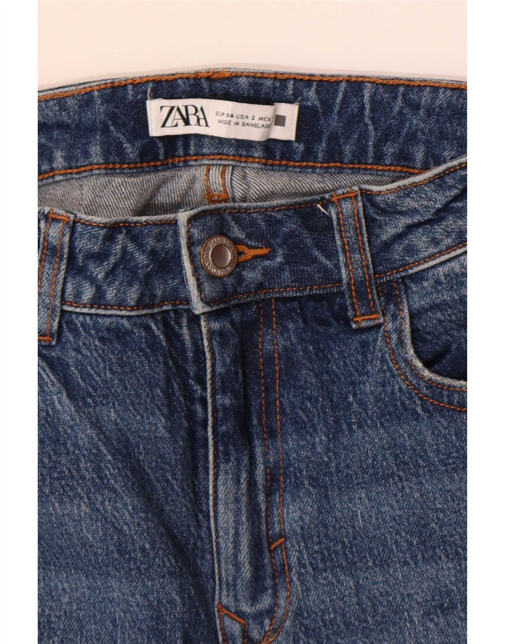 Zara Jean évasé pour femme EU 34 2XS W24 L34 Bleu