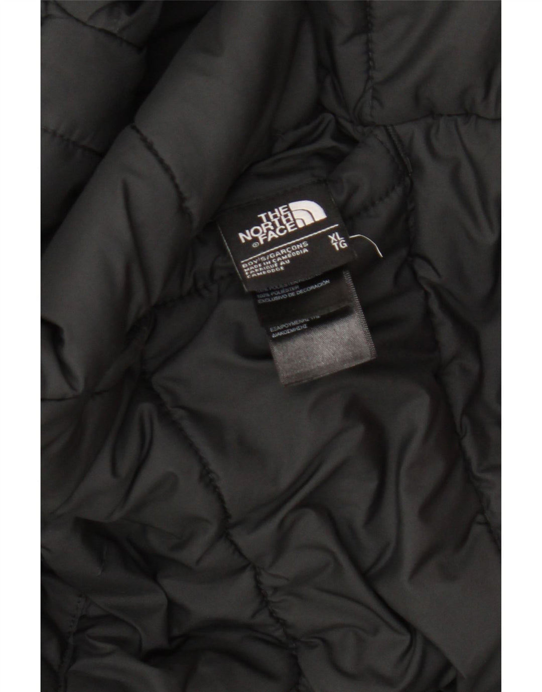 The North Face Veste matelassée réversible à capuche pour garçon 14-15 ans XL Noir