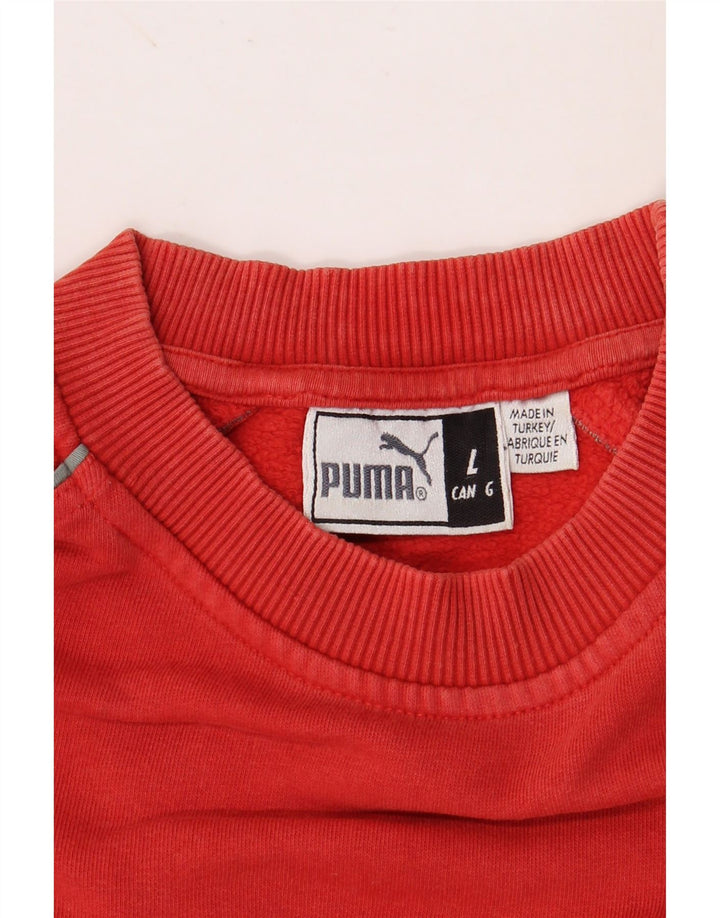 PUMA Sweat-shirt graphique pour hommes, grand, rouge
